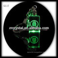 LED crystal keychain with 3D laser engraved image inside and blank crystal keychain G117